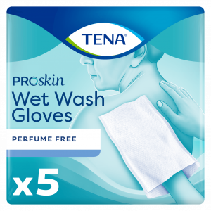 TENA ProSkin Wet Wash Glove Zonder Parfum - 5 stuks