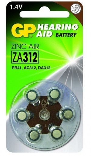 GP Zinc Air Hoorapparaat Batterijen ZA312