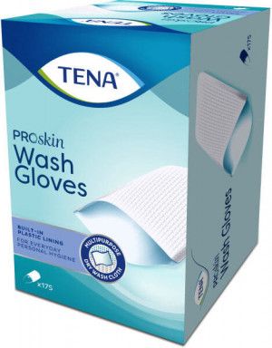 TENA ProSkin Wash Gloves met plastic binnenzijde