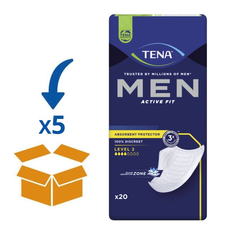 TENA Men (Active Fit) Level 2  5 pakken van 20 stuks 